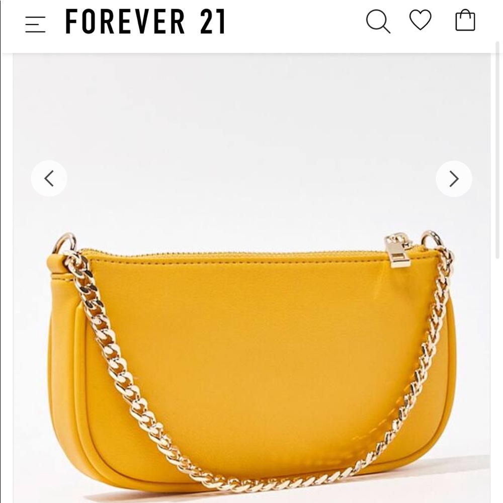 Curb chain baguette purse